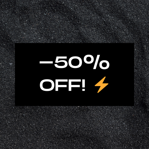 50% OFF! 🔥