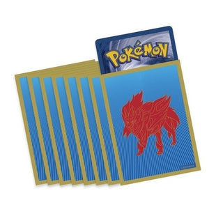 Pokemon Sleeves - Zamazenta (Blue Background/Gold Frame/Overseas Exclusive) - 65 pack